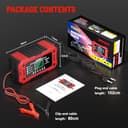 YDBAO 12V 15A Cargador de Batería de Coche Cargador Baterias Coche y Moto Inteligente con Reparación y Pantalla LCD y Múltiples Protecciones Cargador bateria para Coche Moto AGM SLA Gel LiFePO4 - 9