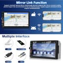 Inefala Radio Coche 2 DIN con Pantalla Táctil 7" Wireless Carplay Android Auto, 2 DIN Autoradio Bluetooth con Reproducción Vídeo Línea, Salida de Vídeo, Radio FM EQ 2USB Typ-C SWC Cámara Trasera - 6