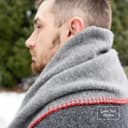 LYHome Wool Blanket - Merino Natural Throw, Soft Woolen Cover for Sofas & Beds. Army Blankets for Outdoor: Picnic, Travel and Camping (51x67 in | 130x170 cm | Gray - Dark Gray | Double-sided) - 4