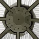 Outsunny Gazebo da Giardino 3x3m con Tetto in Policarbonato e Zanzariere, Struttura in Alluminio, Caffè e Khaki - 9