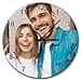 Stileitaliano Orologio da Parete personalizzato in legno moderno con Numeri Bianchi Orologi a muro con foto stampa fotografica 25cm x 25cm Idea Regalo per la Casa (Rotondo) - 1
