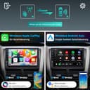 Doppel Din Radio Android Auto mit Wireless Carplay & Android Auto, 7 Zoll Android Autoradio 2Din mit Bildschirm, Doppeldin CarPlay Display mit Bluetooth Navi WiFi, FM/AM/RDS Radio, USB - 2