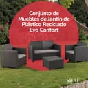 SP Berner Shaf - EVO Confort | Set Muebles de Salon Exterior - Conjunto Muebles Jardin Exterior 4 Plazas | Fabricado en España con Materiales Reciclados - Color Grafito - 3
