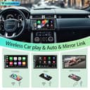Radio estéreo para Coche 2 DIN con Bluetooth, CarPlay inalámbrico y Android Auto, Pantalla táctil HD de 7 Pulgadas, Radio FM RDS, Tipo C, Carga rápida, micrófono y cámara de visión Trasera - 2