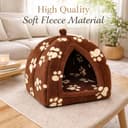 Igloo Pet Bed Cat Kitten Dog Fleece Cute Pyramid Cozy Washable Warm House Cave Pet Tent for Kittens, Rabbits, Guinea Pigs, and Other Small Animals - 2