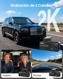 XEGA 2K 4G Dash CAM Coche con Tarjeta SIM, Camara Coche Grabadora sin WiFi, Visión en Vivo Remota, Detección Movimiento/Colisión, Monitor de Aparcamiento, Audio Bidireccional, Nocturna, GPS, Cloud - 4