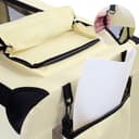 Fudajo Faltbare Transportbox für Hunde, Katzen XL (82x56x58cm), robust, leicht, sicher, Hundebox mit Tragegriff und Decke, Beige - 4