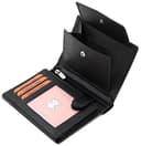 Fa.Volmer Schwarze Ledergeldbörse aus echtem Leder in Hochformat mit TÜV geprüftem RFID Schutz Phoenix 3, Schwarz - 4