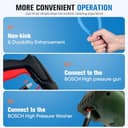 Ampvolts Manguera de Alta Presión 10M Anti-Torsión para Bosch AQT Aquatak – 250 Bar / 3600 PSI Manguera de Repuesto Flexible para Hidrolimpiadora Jet Wash, Conexión Rápida, Uso Todo Clima, Azul - 7