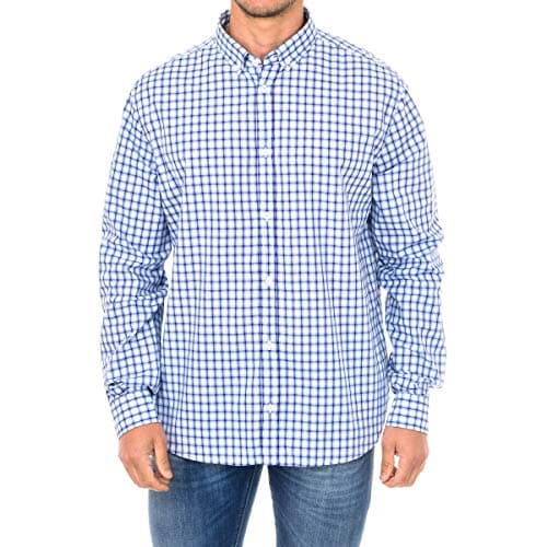 Armani Jeans Camicia da Uomo a Maniche Lunghe con Collo Revers 3Y6C21-6N0QZ