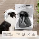 Bedsure Cuscino per cani in memory foam, tappetino per cani, misura grande, ortopedico, materasso per cani, lavabile e antiscivolo, letto per cani interno, grigio, 89 x 56 x 8 cm - 6