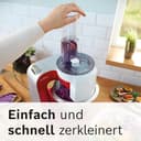 Bosch Küchenmaschine MUM5 MUM5X720, integrierte Waage,Edelstahl-Schüssel 3,9L, Mixer 1,25L, Profi-Knethaken, Planetarisches Rührgetriebe, Rührbesen, Durchlaufschnitzler, 1000 W, Silber/Dunkelrot - 7