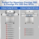 Grillflame Prestige 500 56041 Reversible Griddle Replacement Part for Napoleon Prestige 500 RSIB Prestige Pro 500 P500RSIBPSS-3 BIPRO500RBNSS-3 P500RSIBNSS-3 Cast Iron Flat Top Griddle Insert Plate - 3