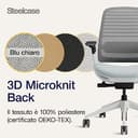 Sedia da ufficio ergonomica Steelcase Series 1 con supporto lombare LiveBack e braccioli 4D Storm Cloud; Prodotto in Europa - 8