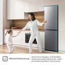 Hisense RB327N4ADD Kühl-Gefrier-Kombination, EEK D, Total NoFrost, wechselbarer Türanschlag, Flaschengitter, 171 Liter Kühlteil, 85 Liter Gefrierteil, Inox Look - 10