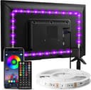 Enteenly Striscia LED TV 3 m, Striscia luminosa Retroilluminazione TV 40-65in, 5050 RGB USB con Telecomando Multicolore FAI DA TE Ritmo Musicale Striscia LED Controllato da APP per HDTV Monitor - 1