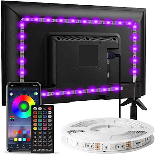 Enteenly Striscia LED TV 3 m, Striscia luminosa Retroilluminazione TV 40-65in, 5050 RGB USB con Telecomando Multicolore FAI DA TE Ritmo Musicale Striscia LED Controllato da APP per HDTV Monitor
