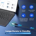 MoKo Tastiera Bluetooth Italiana con Touchpad per Microsoft Surface Pro 11/ Pro 10/ Pro 9/ Pro 8/ Pro X da 13", Layout QWERTY Tastiera Sottile di Type Cover con Portapenna (senza Ricarica), Grigio - 5