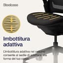 Sedia da ufficio ergonomica Steelcase Series 1 con supporto lombare LiveBack e braccioli 4D Onyx; Prodotto in Europa - 8