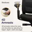 Steelcase Series 2 Ergonomic Office Chair With LiveBack Lumbar Support, 4D Armrests, Adjustable Headrest Black/Black; Made in Europe - 5