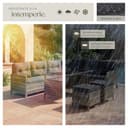 tectake® Conjunto Jardín de Ratán Mesa y Cojines, Conjunto Terraza Resistente a la Intemperie, Muebles Jardín Exterior 5 Piezas, Sofá de Esquina, 2 Taburetes y 1 Mesa - Natural - 7