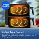 Philips Airfryer Serie 4000, Friggitrice ad Aria Doppio cestello Verticale da 10L, Tecnologia RapidAir, Funzione Sync, Rivestimento in ceramica no PFAS, Finestre, 45% più piccola (NA460/00) - 5