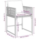 vidaXL Set de Muebles jardín 5 pzas con Cojines ratán sintético Negro - 3