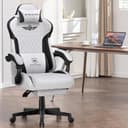 GTPLAYER Gaming Chair Fabric, High Back Computer Chairs with Footrest for Adults Ergonomic Lumbar Support Swivel PC Chair for Home Office (Gray) - 5