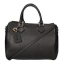 Chicca Borse Borsa donna bauletto a mano 30x23x18cm vera pelle dollaro artigianale - Nero - 1