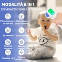 Berrcom Termometro Febbre Infrarossi Termometro Neonato Senza Contatto Termometro Digitale per la Fronte con Lettura Istantanea, Allarme Febbre - 2