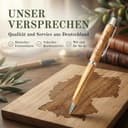 OLIQUE Kugelschreiber personalisiert, Olivenholz - Edler Holzkugelschreiber mit Gravur und Samtetui als individuelles Geschenk - 6