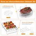 Ninja Heißluftfritteuse Zubehör, Zubehör für Ninja Foodi Max Dual Zone Heißluftfritteuse AF300EU AF400EU AF451EU AF500EU, Silikonform Backpapier Auflaufform für Ninja Airfryer, Air Fryer Accessories - 5