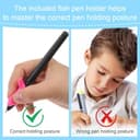 AOZUO Bolígrafos mágicos y recambios para cuaderno de práctica mágica, libros de trabajo de escritura a mano ranurados para niños, libro de práctica de escritura que desaparece, bolígrafo de tinta - 2