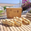 Senza sapore legnoso. 300 Posate XL in bambù ecologico. Coltello+Forchetta+Cucchiaio. Picnic, barbecue, festa, compleanno @Claudi Home - 10