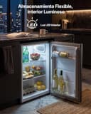 Upstreman 71L Frigorífico Sin Congelador, 1-10°C 7-niveles Regulación de Temperatura, LED-Beleuchtung, 40 dB Silencioso, Energéticamente Eficiente para Dormitorio, Oficina, Cocina, CR71-Gris Oscuro - 5