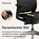 Steelcase Series 2 Ergonomischer Bürostuhl mit LiveBack Lumbalstütze, 4D-Armlehnen, anpassbarer Kopfstütze Onyx Schwarz, 72 x 64 x 127 - 7