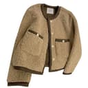 Generisch Giacca da donna in lana d'agnello, taglie forti, dal design classico, per taglie forti, caffè, L - 1