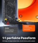TORRAS Präzise für iPhone 17 Pro für Panzerglas [Full Screen] Exklusive Schutzfolie für iPhone 17 Pro Folie 9H+ glas [Nr.1 Stoßfest], Auto Montage, Kompatibel mit Hülle, 2 Stück - 9