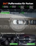 VANTRUE E360 Plus 3 Kanal 5.2K Panorama+1440P Dashcam mit Dual STARVIS 2 HDR Nachtsicht, 360° Puffer Parkmodus Dash Cam, Sprachgesteuerte Auto Kamera, APP, 1.54″ Touchscreen, Max. 1TB - 6