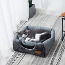 Pologmase Cat Cave Bed for Cats & Small Dogs - Tent Igloo with Removable Washable Cushion - 7