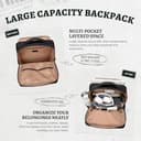 GOLF SUPAGS Mochila Mujer Hombre de Piel Sintética, Elegante Mochila Ordenador Portatil de 15.6 Pulgadas, Mochila Viaje Multifuncional Resistente al agua, para Universidad, Trabajo, Viajes (Negro) - 3