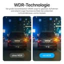 4K Dashcam Oryzon mit 3,94" Bildschirm/Vorne & hinten/Autokamera mit 170° Weitwinkelansicht/Nachtsicht/Parküberwachung/G-Sensor(+1080P + Autoladegerät) - 4