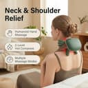 YGVQN Massaggiatore Cervicale 4D Senza Fili con Calore, 3 Livelli Intensità & 2 Temperature, Allevia Dolori Collo e Spalle, Ricaricabile USB-C, Massaggiatore per Casa, Ufficio, Viaggio - 3