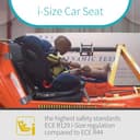 globalkids i-Size 360 Swivel Car Seat, Group 0+123 Car Seat with ISOFIX and Support Leg, ECE R129, 0-36 kg, 0-12years, 40cm-150cm, (Black Grey) - 5