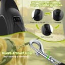 Ecofocet Guinzaglio per Cani Allungabile 8m(Fino a 50 kg), Guinzaglio Retrattile per Cani con Portasacchetti Integrato e Pulsante di Freno Rapido, Guinzaglio Esteso Senza Grovigli a 360° (Nero) - 3