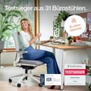 ofinto Active Bürostuhl Weiß TESTSIEGER | Ergonomischer Schreibtischstuhl mit Sitzkippfunktion & adaptiver Lordosenstütze | Vollständig anpassbarer Office Chair für perfekte Sitzposition | Drehstuhl - 3
