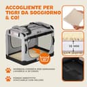 CADOCA® Trasportino Cane & Gatto XL 82x56x58cm Box Animali Domestici Media Grande Taglia Viaggio Gabbia per Trasporto Traspirante - 2