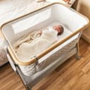 Moby-System Dreemy 3in1 Beistellbett Baby & Reisebett mit Matratze - 7-stufig höhenverstellbar, abnehmbare Seitenwand, 4 Transporträder, für Kinder bis 9 kg - 13