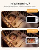 BOIFUN Baby Monitor Video Con Telecamera, Senza Wi-Fi, 4" IPS Schermo Con Zoom 5X, Facile Da Usare e Configurare, Rilevamento del Suono, ModalitÃ VOX - 8
