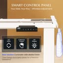 FLEXISPOT Höhenverstellbarer Schreibtisch Gestell, Elektrisch Tischbeine mit 2 Motoren & LED-Höhenanzeige & 4 Speicherfunktionen, inkl. 2 Haken & Kabelmanagement, Weiß - 5